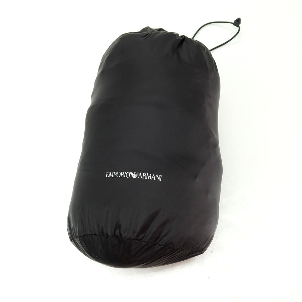 【中古】【未使用】エンポリオ アルマーニ EMPORIO ARMANI ナイロン ダウンジャケット オリーブグリーンxブラック【 サイズ50 】【 状態ランクS 】【 メンズ 】 [APD]
