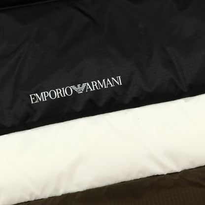 【中古】【未使用】エンポリオ アルマーニ EMPORIO ARMANI ナイロン ダウンジャケット オリーブグリーンxブラック【 50 】【 状態ランクS 】【 メンズ 】