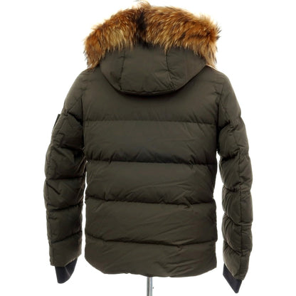 【中古】【未使用】ナノユニバース nano universe 西川ダウン製 ポリエステル ファー ダウンジャケット モスグリーンxブラック【 L 】【 状態ランクS 】【 メンズ 】