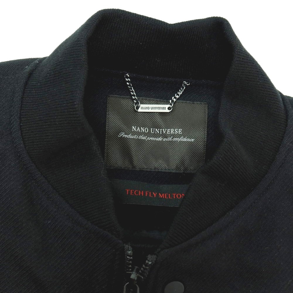 【中古】【未使用】ナノユニバース nano universe テックフライメルトン 中綿入り MA-1 ブルゾン ブラック【 L 】【 状態ランクS 】【 メンズ 】