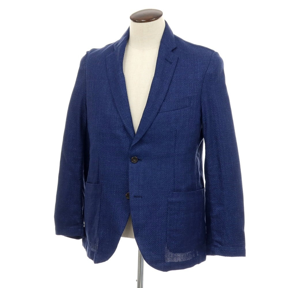 【中古】【未使用】フィダート FIDATO リネンコットン カジュアルジャケット ライトネイビー【サイズL】【 状態ランクS 】【 メンズ 】