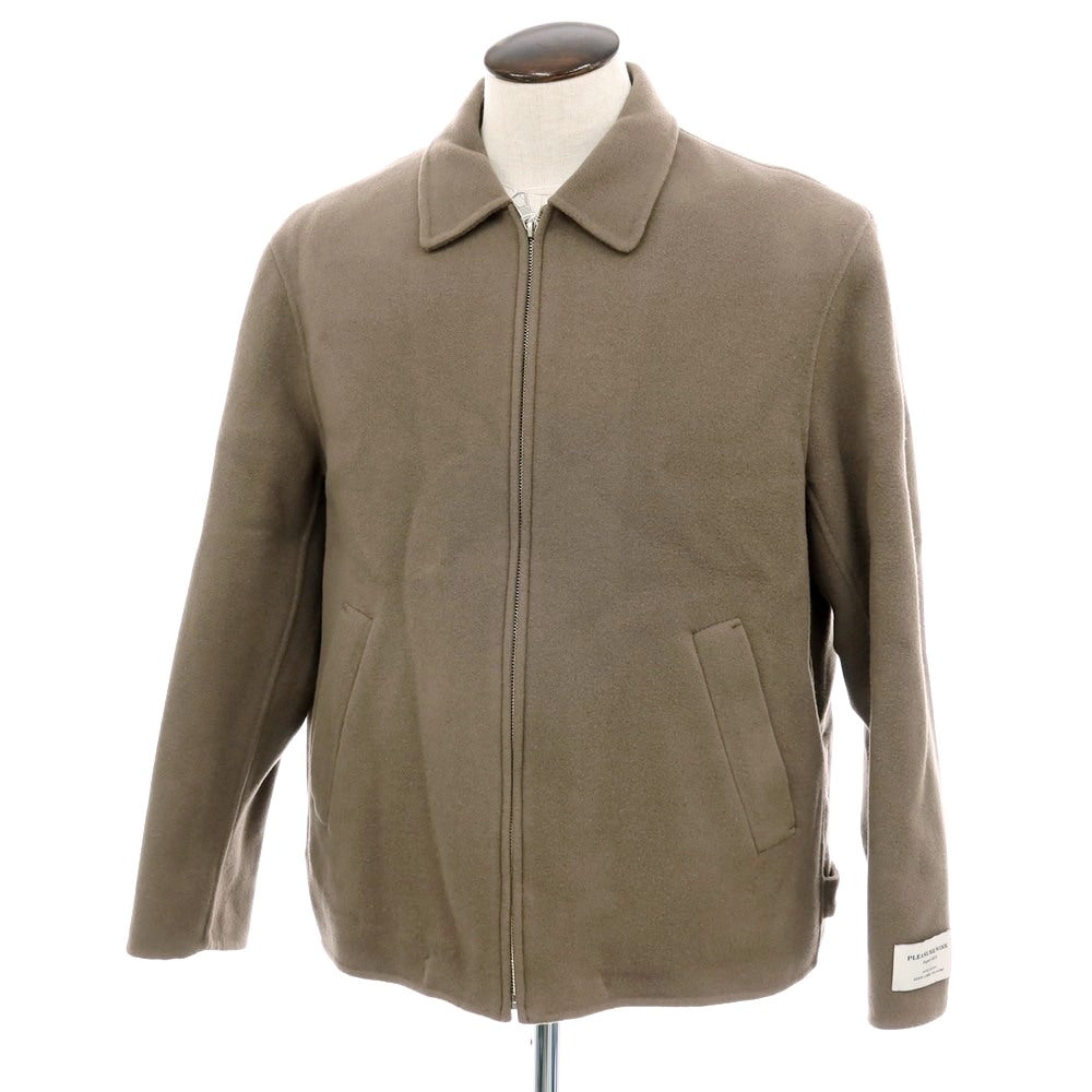 【中古】【未使用】グリーンレーベルリラクシング green label relaxing SUPER140’Sプレジャーウール＆ナイロンポリエステル ジップアップブルゾン トープ【 L 】【 状態ランクS 】【 メンズ 】