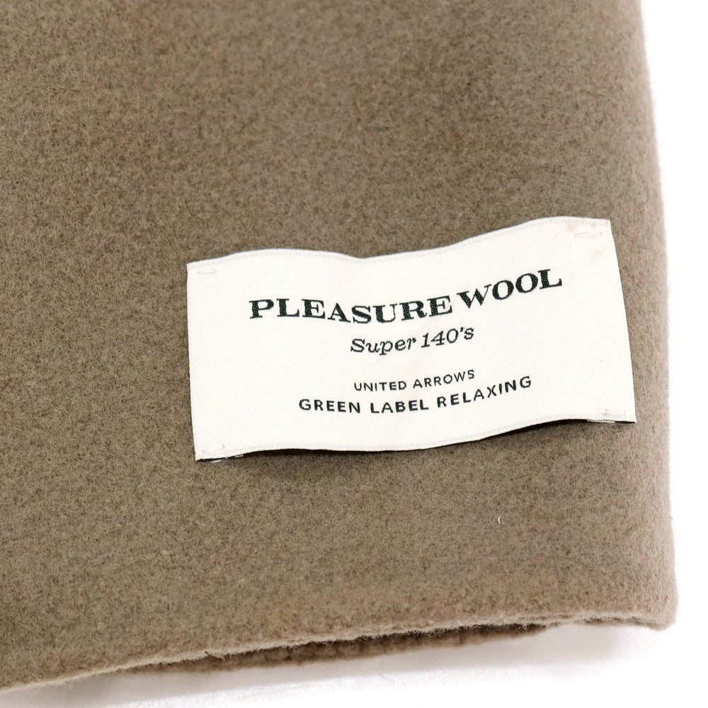 【中古】【未使用】グリーンレーベルリラクシング green label relaxing SUPER140’Sプレジャーウール＆ナイロンポリエステル ジップアップブルゾン トープ【 L 】【 状態ランクS 】【 メンズ 】