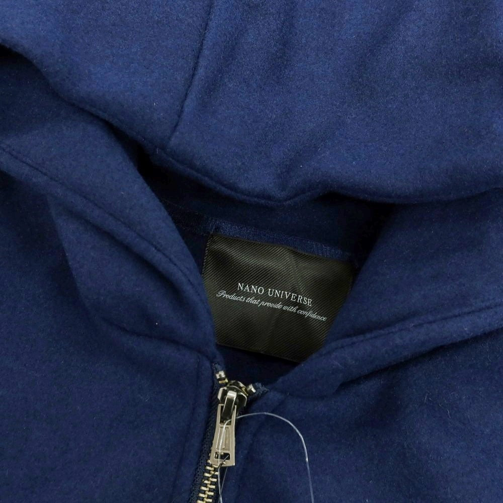 【中古】【未使用】ナノユニバース nano universe テックメルトンジャージー ダブルジップ パーカー ネイビー【 L 】【 状態ランクS 】【 メンズ 】