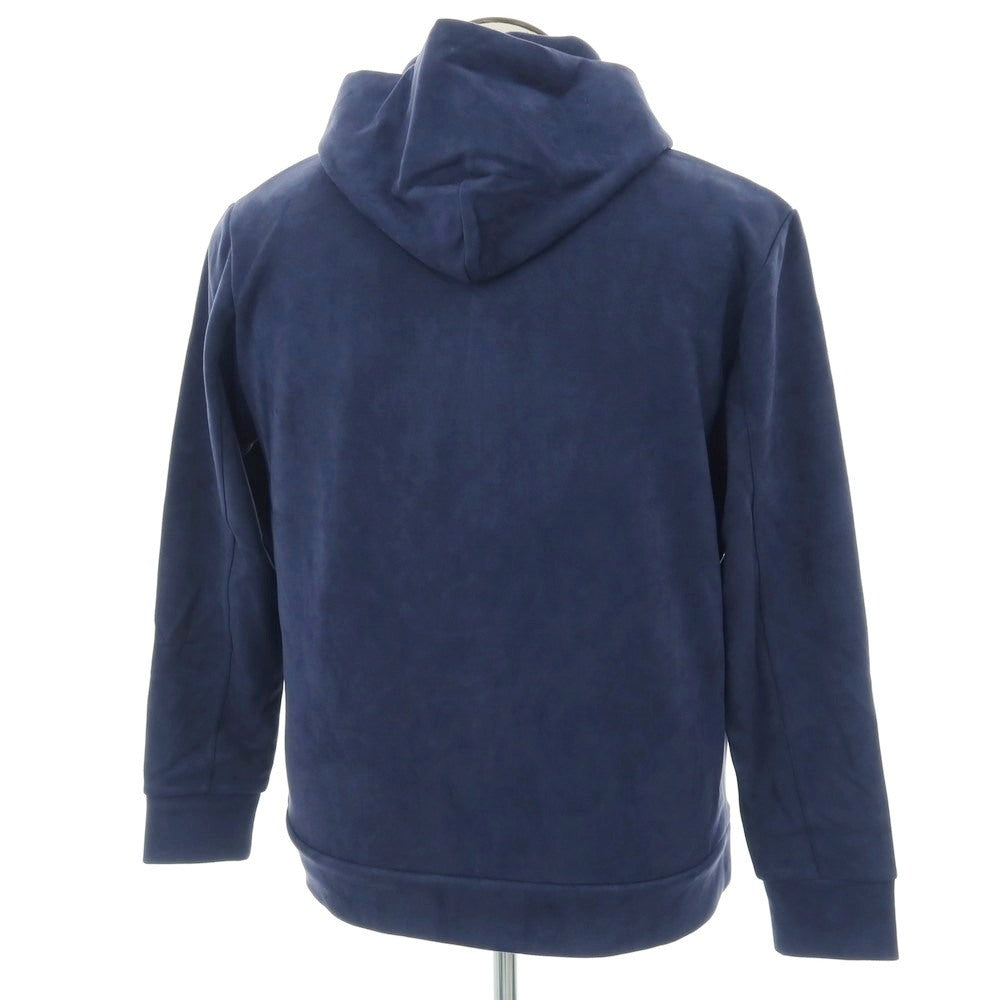 【中古】【未使用】ナノユニバース nano universe フェイク スエード ジャージー ダブルジップ パーカー ネイビー【 L 】【 状態ランクS 】【 メンズ 】