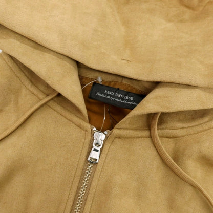 【中古】【未使用】ナノユニバース nano universe フェイク スエード ジャージー ダブルジップ パーカー ベージュ【 L 】【 状態ランクS 】【 メンズ 】