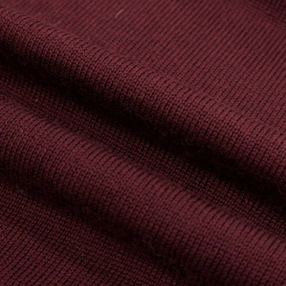 【中古】【未使用】バナナリパブリック Banana Republic ハイゲージ ウール スタンドカラー ハーフジップ プルオーバーニット ワインレッド【 XL 】【 状態ランクS 】【 メンズ 】