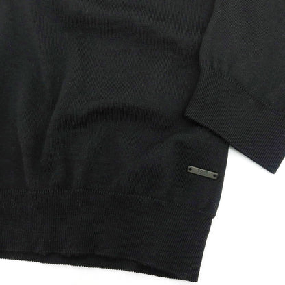 【中古】【未使用】ヒューゴボス HUGO BOSS ハイゲージ ウール スタンドカラー ハーフジップ プルオーバーニット ブラック【 M 】【 状態ランクS 】【 メンズ 】