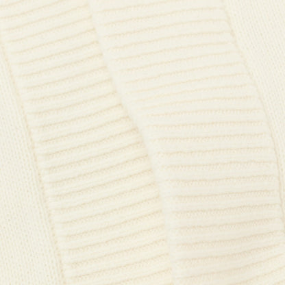 【中古】バナナリパブリック Banana Republic ミドルゲージ コットンナイロンウール ボタンレス カーディガン ホワイト【サイズL】【 状態ランクC 】【 メンズ 】