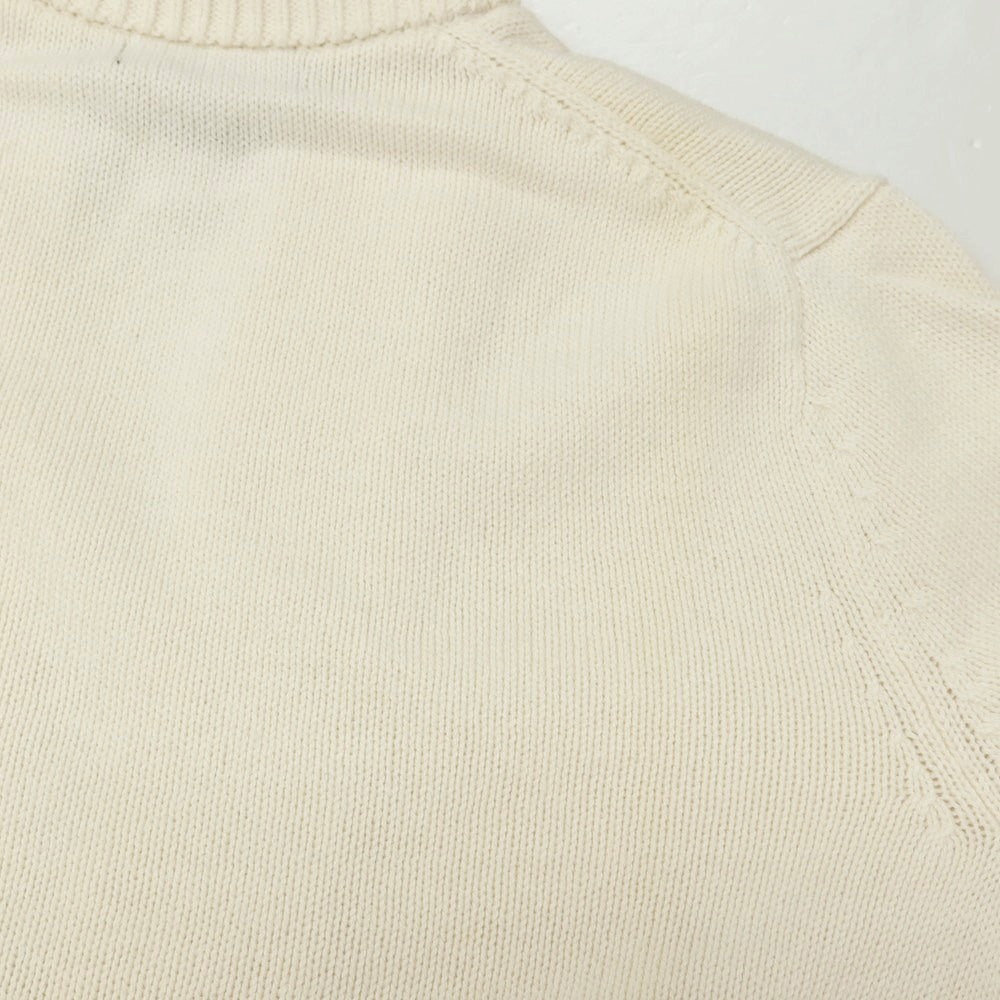 【中古】バナナリパブリック Banana Republic ミドルゲージ コットンナイロンウール ボタンレス カーディガン ホワイト【サイズL】【 状態ランクC 】【 メンズ 】