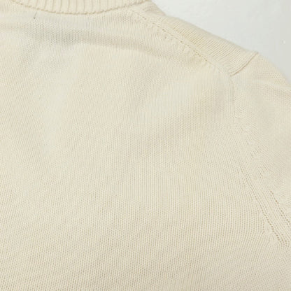 【中古】バナナリパブリック Banana Republic ミドルゲージ コットンナイロンウール ボタンレス カーディガン ホワイト【サイズL】【 状態ランクC 】【 メンズ 】