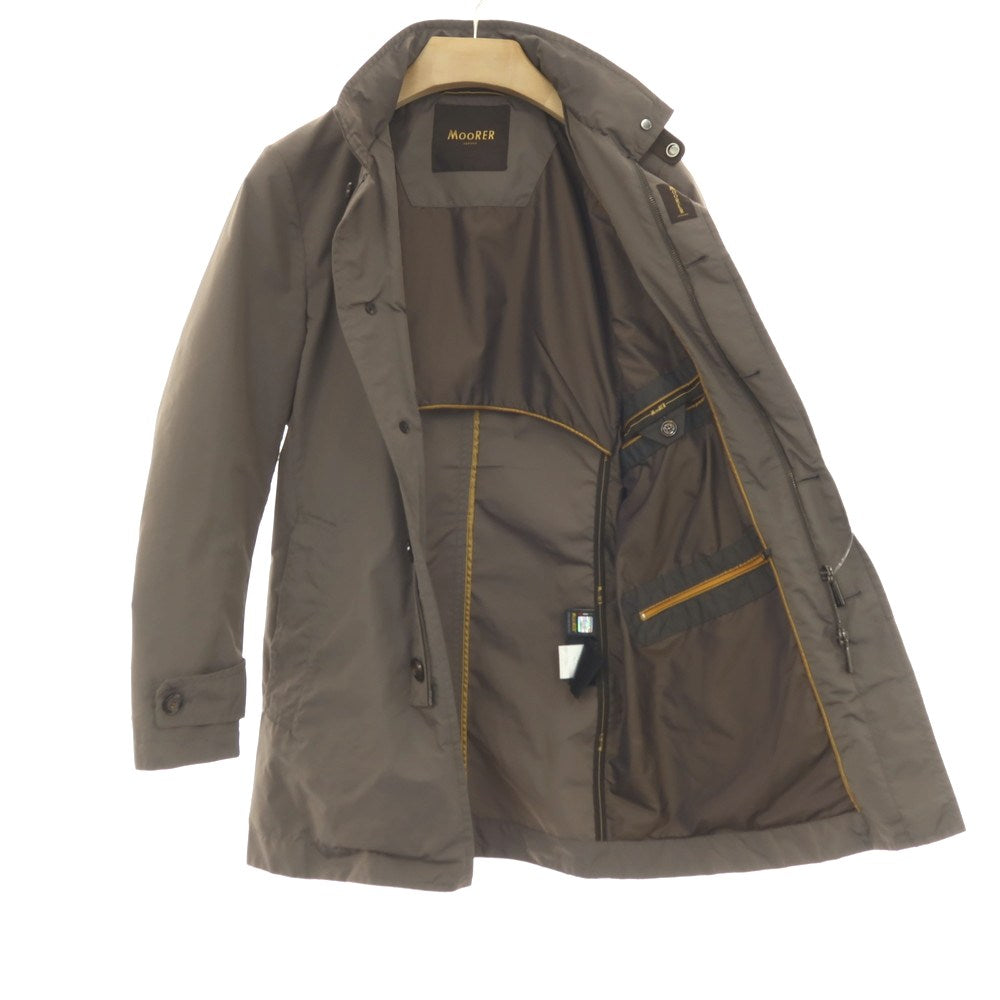 【中古】ムーレー MOORER ポリエステル コート グレージュ【 サイズ42 】【 状態ランクC 】【 メンズ 】 [BPD]