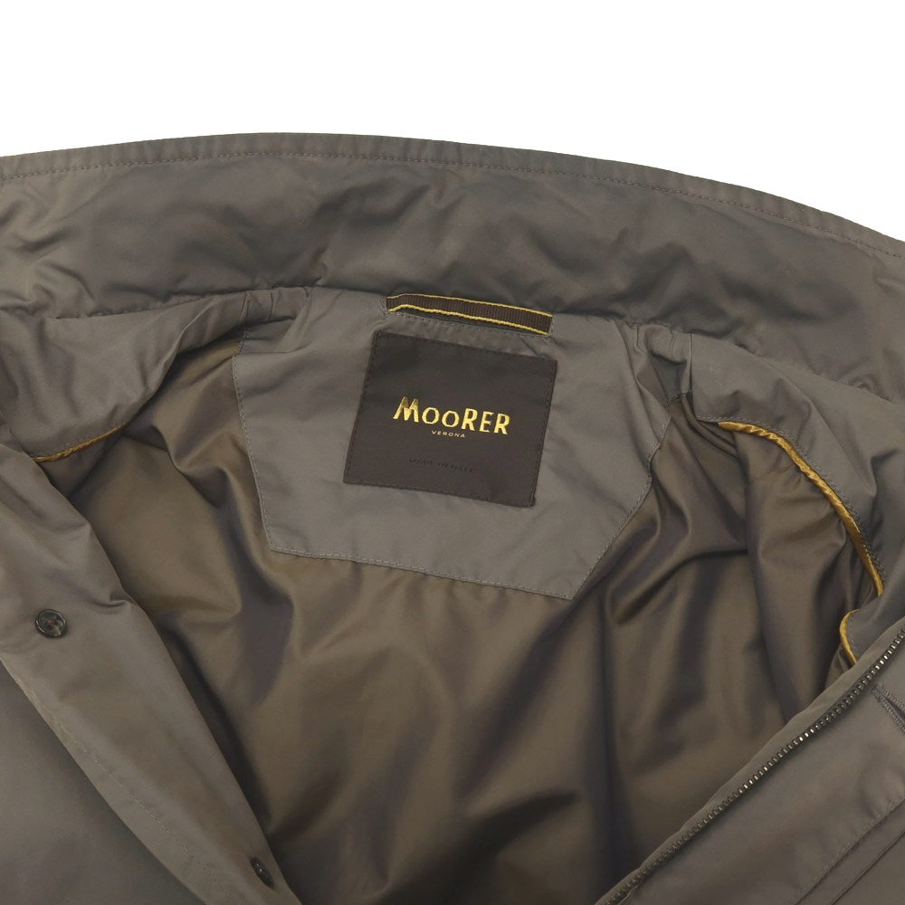 【中古】ムーレー MOORER ポリエステル コート グレージュ【サイズ42】【 状態ランクC 】【 メンズ 】