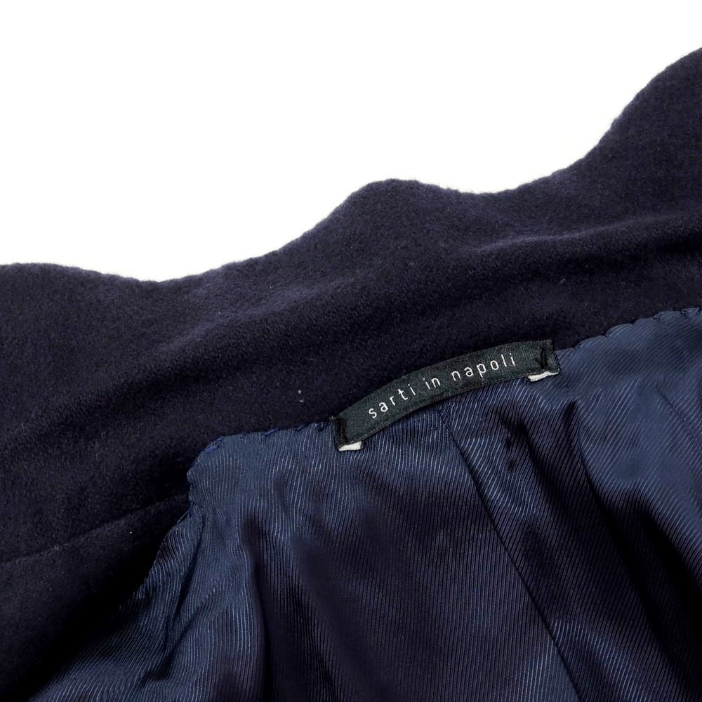 【中古】ガイオラ GAiOLA カシミヤ ダブルブレストコート ネイビー【 44 】【 状態ランクC 】【 メンズ 】