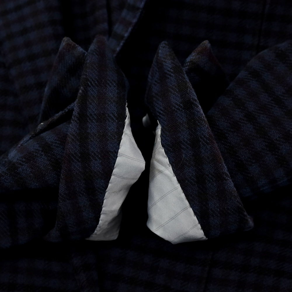 【中古】ラルディーニ LARDINI コットン チェック カジュアルジャケット ネイビーxパープル【 サイズ44 】【 状態ランクC 】【 メンズ 】 [BPD]