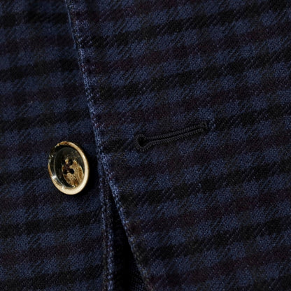 【中古】ラルディーニ LARDINI コットン チェック カジュアルジャケット ネイビーxパープル【サイズ44】【 状態ランクC 】【 メンズ 】