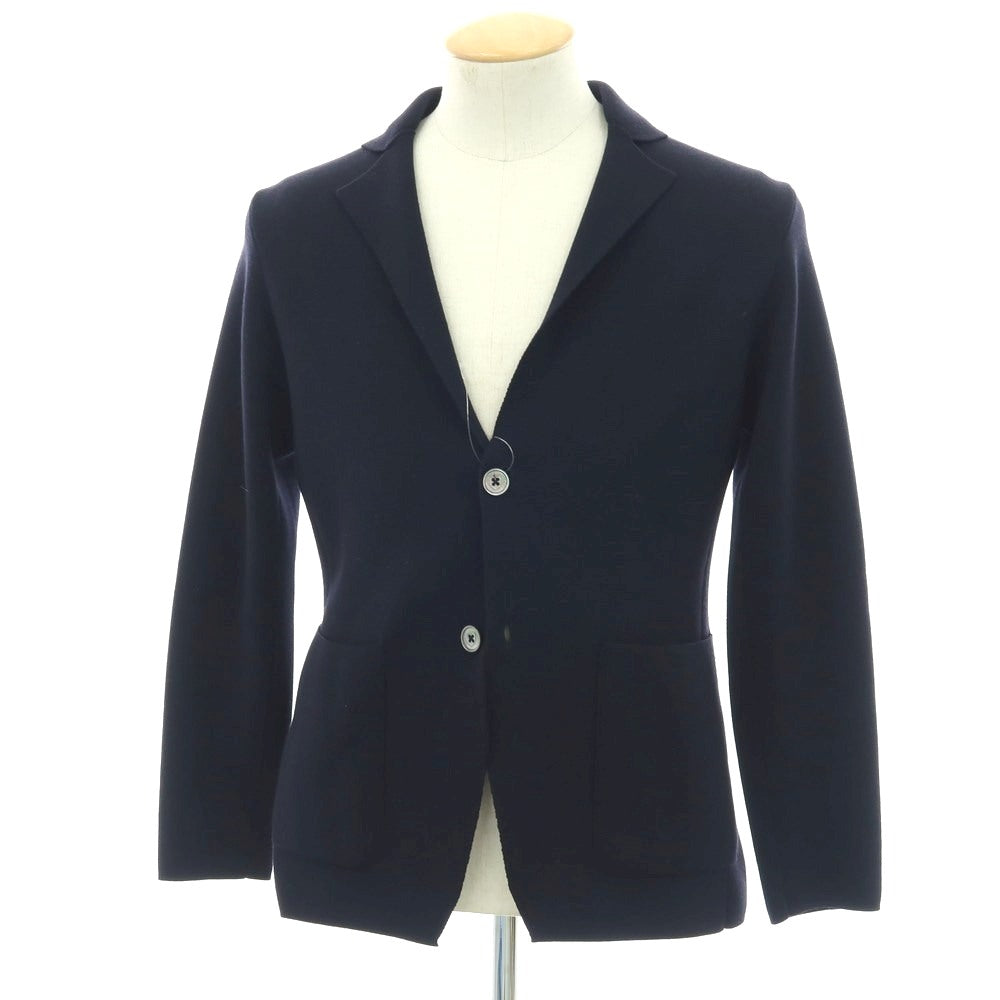 【中古】クルチアーニ CRUCIANI ウール 2B ニットジャケット ネイビー【 44 】【 状態ランクB 】【 メンズ 】