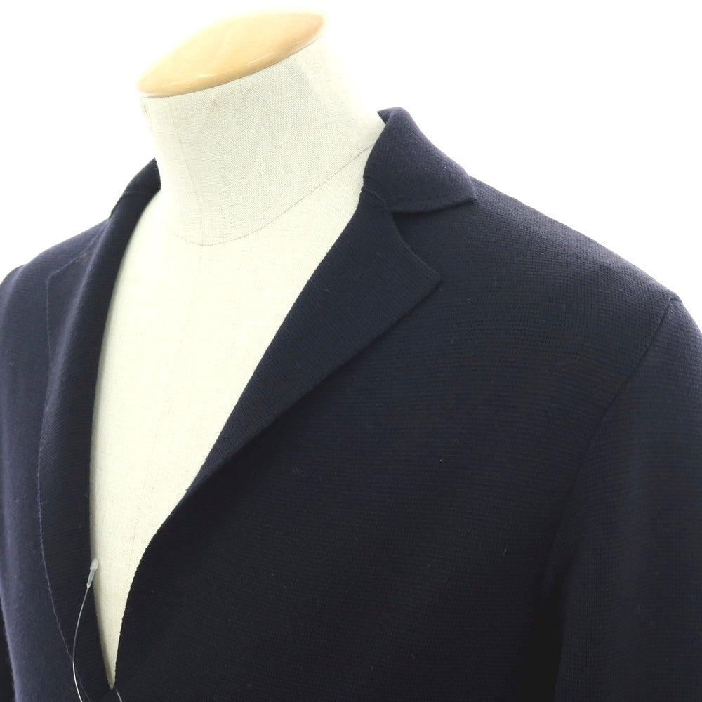 【中古】クルチアーニ CRUCIANI ウール 2B ニットジャケット ネイビー【 44 】【 状態ランクB 】【 メンズ 】