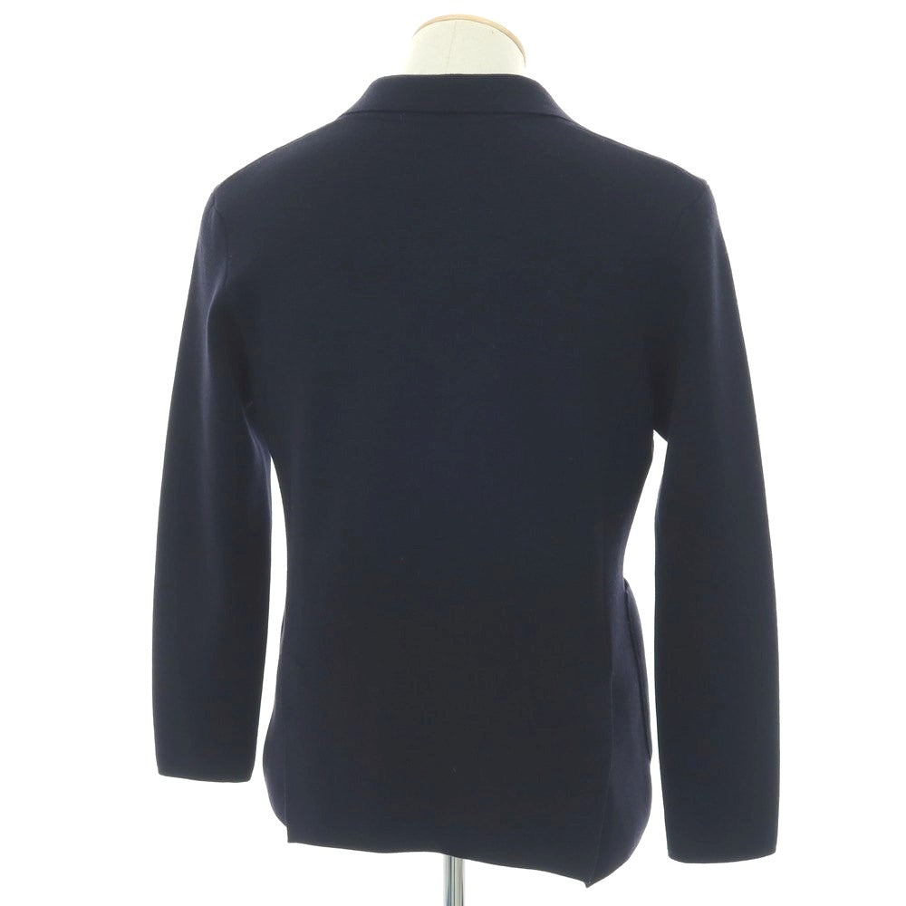 【中古】クルチアーニ CRUCIANI ウール 2B ニットジャケット ネイビー【 44 】【 状態ランクB 】【 メンズ 】
