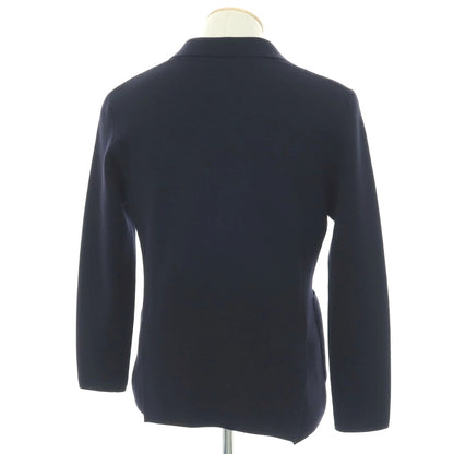 【中古】クルチアーニ CRUCIANI ウール 2B ニットジャケット ネイビー【 44 】【 状態ランクB 】【 メンズ 】