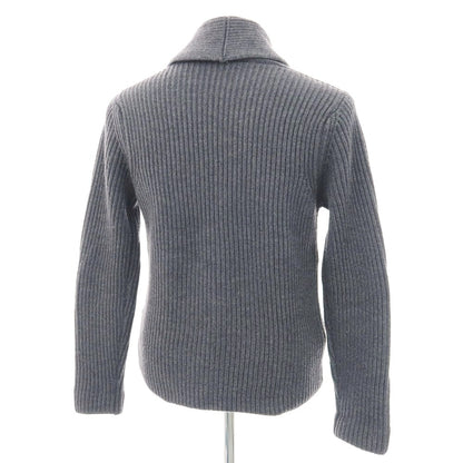 【中古】ザノーネ ZANONE ウール ショールカラー リブニット カーディガン グレージュ【 44 】【 状態ランクB 】【 メンズ 】
