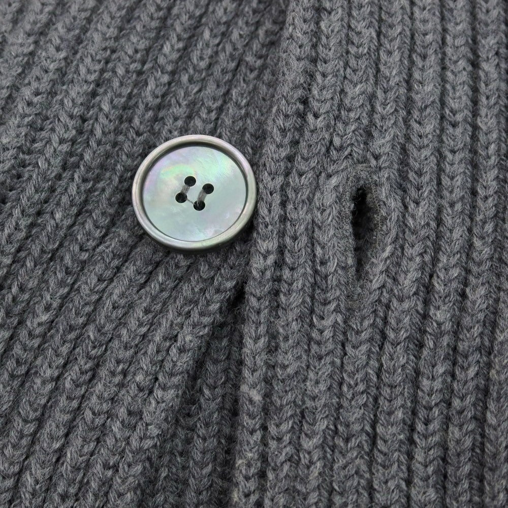 【中古】ザノーネ ZANONE ウール ショールカラー リブニット カーディガン グレージュ【 44 】【 状態ランクB 】【 メンズ 】