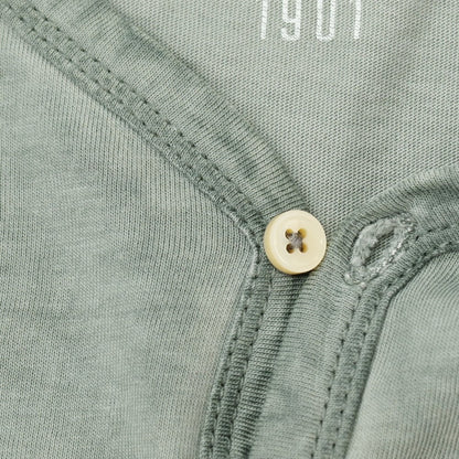 【中古】チルコロ1901 CIRCOLO 1901 製品加工 コットン ヘンリーネック 半袖Ｔシャツ グリーングレー系【サイズXS】【 状態ランクB 】【 メンズ 】