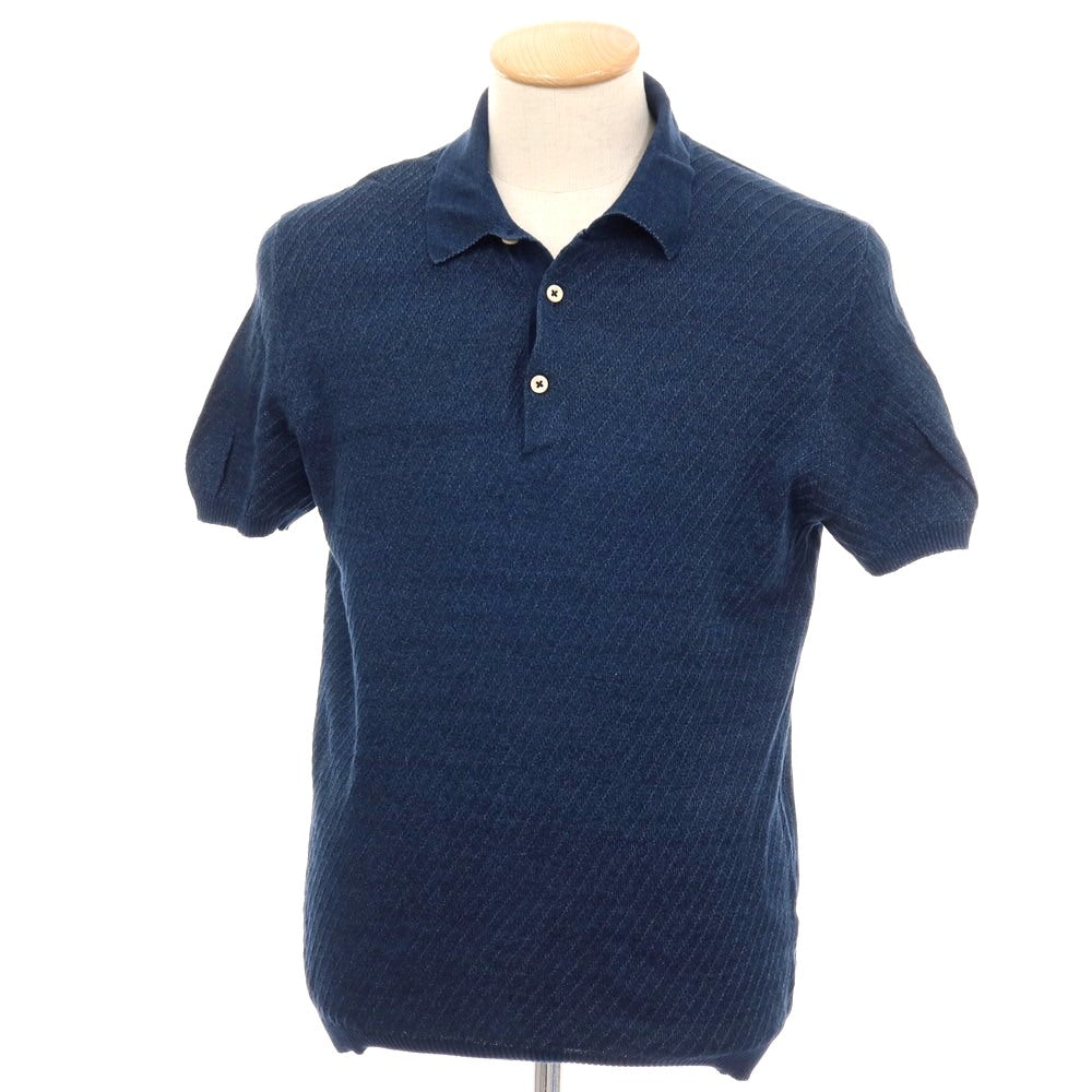 【中古】チルコロ1901 CIRCOLO 1901 コットン 半袖 ポロニット ネイビー【サイズXS】【 状態ランクB 】【 メンズ 】