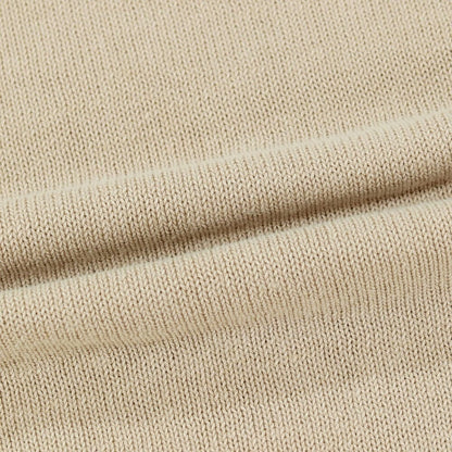 【中古】グランサッソ GRAN SASSO Vintage コットン クルーネック 半袖 プルオーバーニット ベージュ【サイズ46】【 状態ランクC 】【 メンズ 】