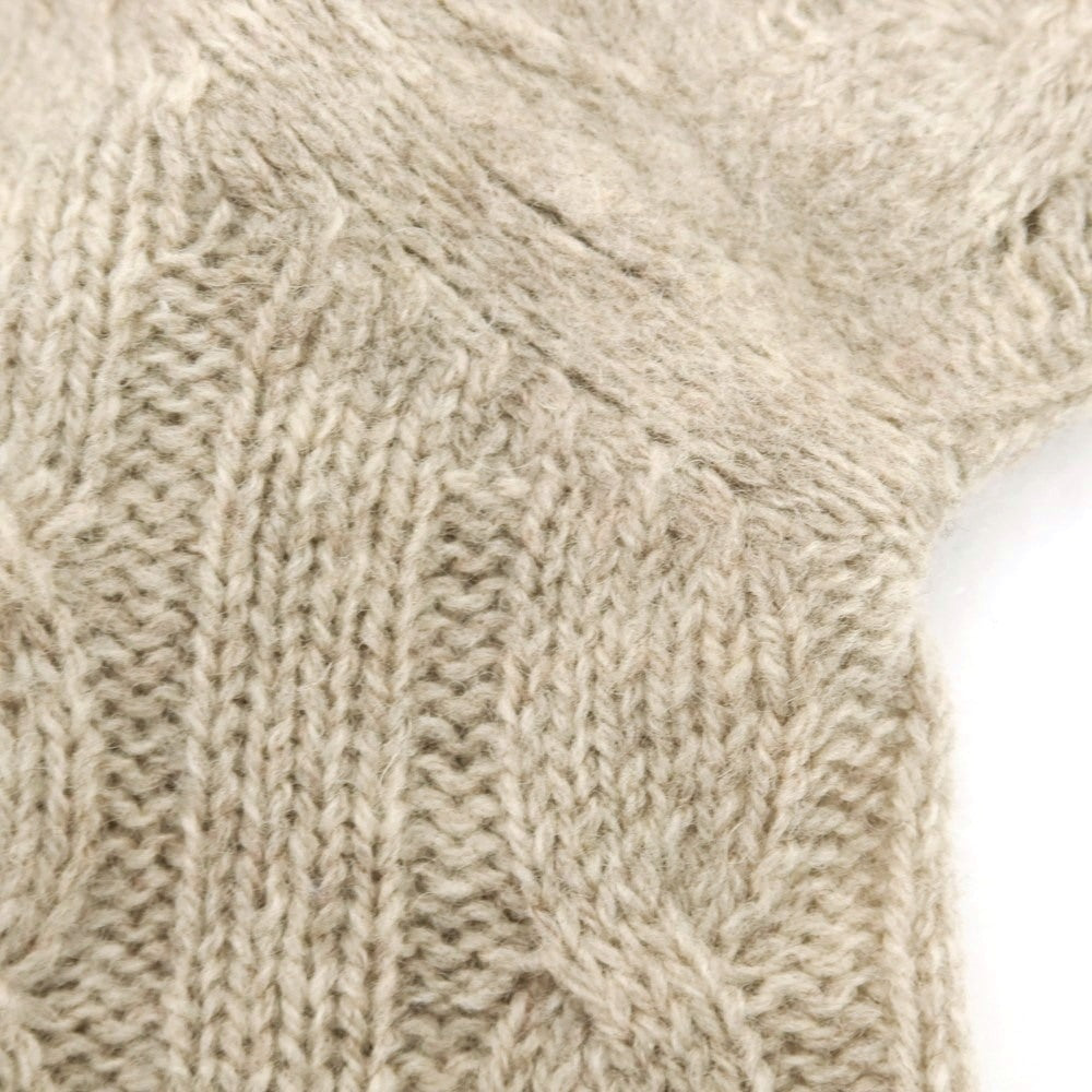 【中古】スカリオーネ SCAGLIONE ケーブル編み ウール クルーネック プルオーバーニット ベージュ【 S 】【 状態ランクC 】【 メンズ 】