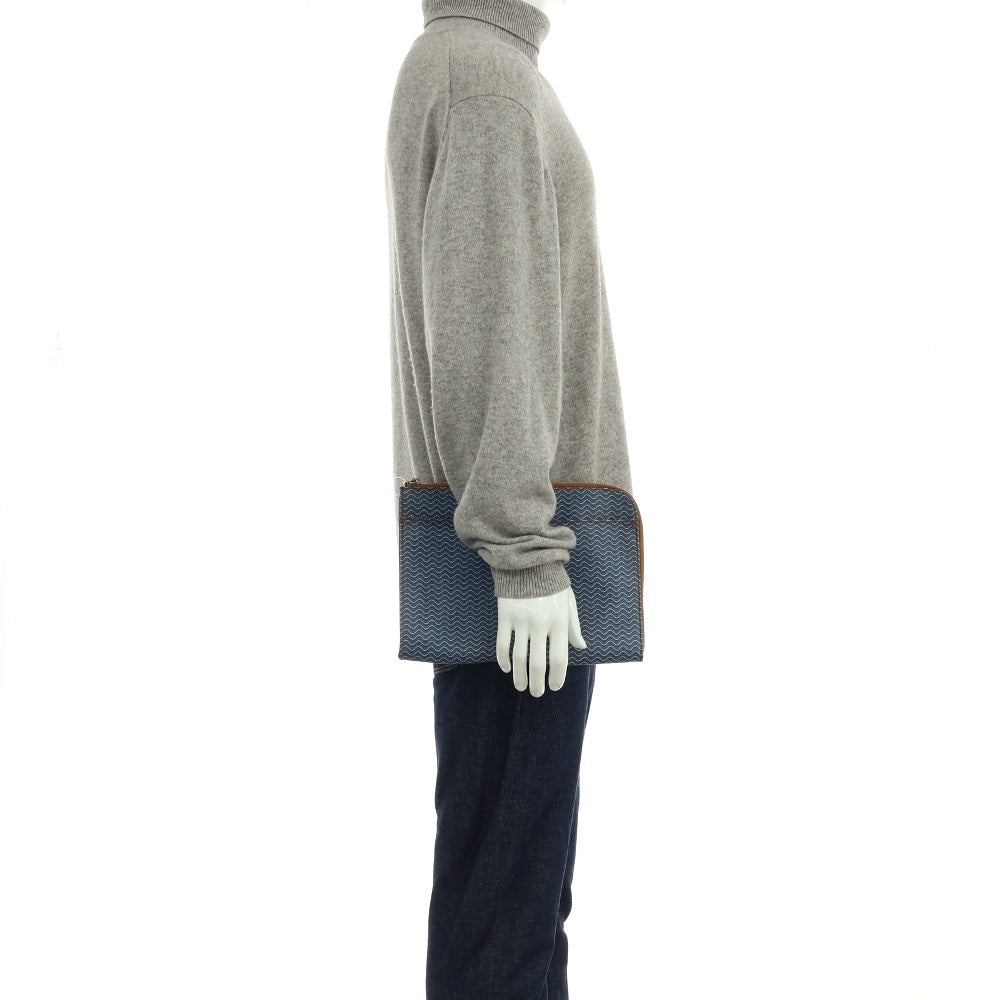 【中古】ザネラート ZANELLATO ブランディーン PVCキャンバス クラッチバッグ ブルー【 状態ランクB 】【 ユニセックス 】