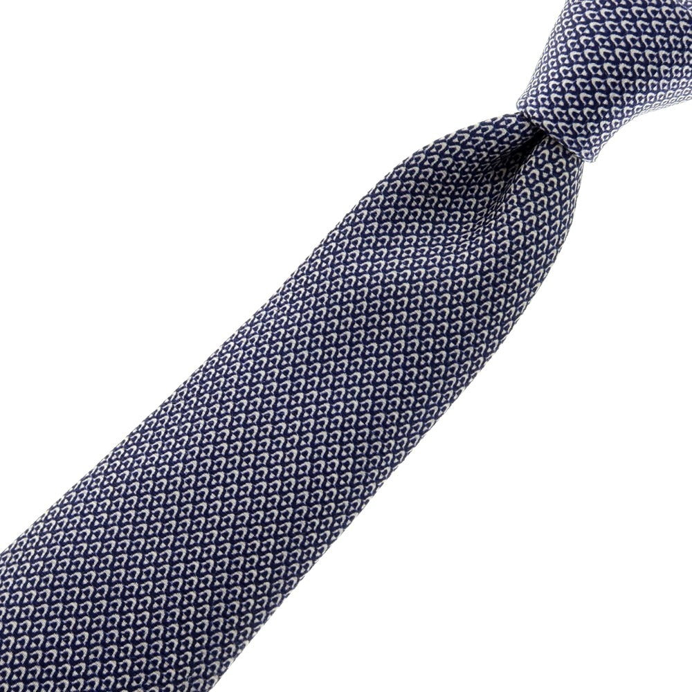 【中古】キートン Kiton シルク プリント クワトロピエゲネクタイ ネイビー系【 状態ランクB 】【 メンズ 】