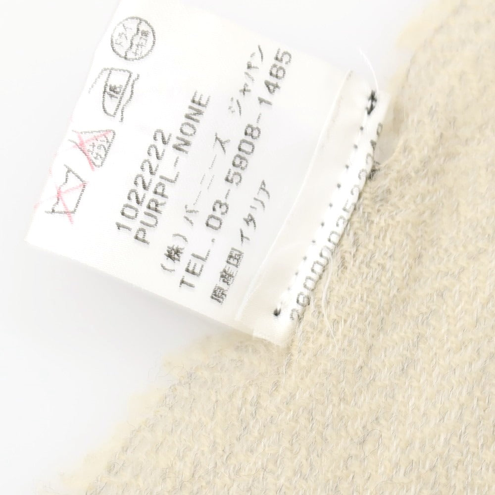 【中古】バーニーズニューヨーク BARNEYS NEWYORK ウール ストール パープルxグレー【 状態ランクB 】【 メンズ 】[BPD]