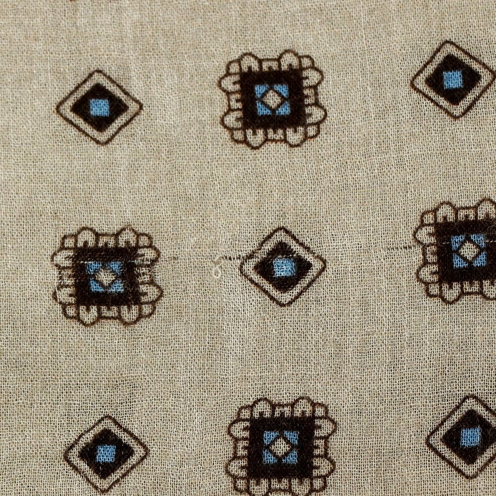 【中古】カラブレーゼ Calabrese モダールウール 小紋柄 ストール グレー【 状態ランクB 】【 メンズ 】