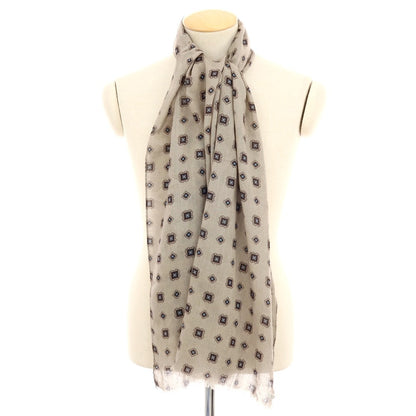【中古】カラブレーゼ Calabrese モダールウール 小紋柄 ストール グレー【 状態ランクB 】【 メンズ 】