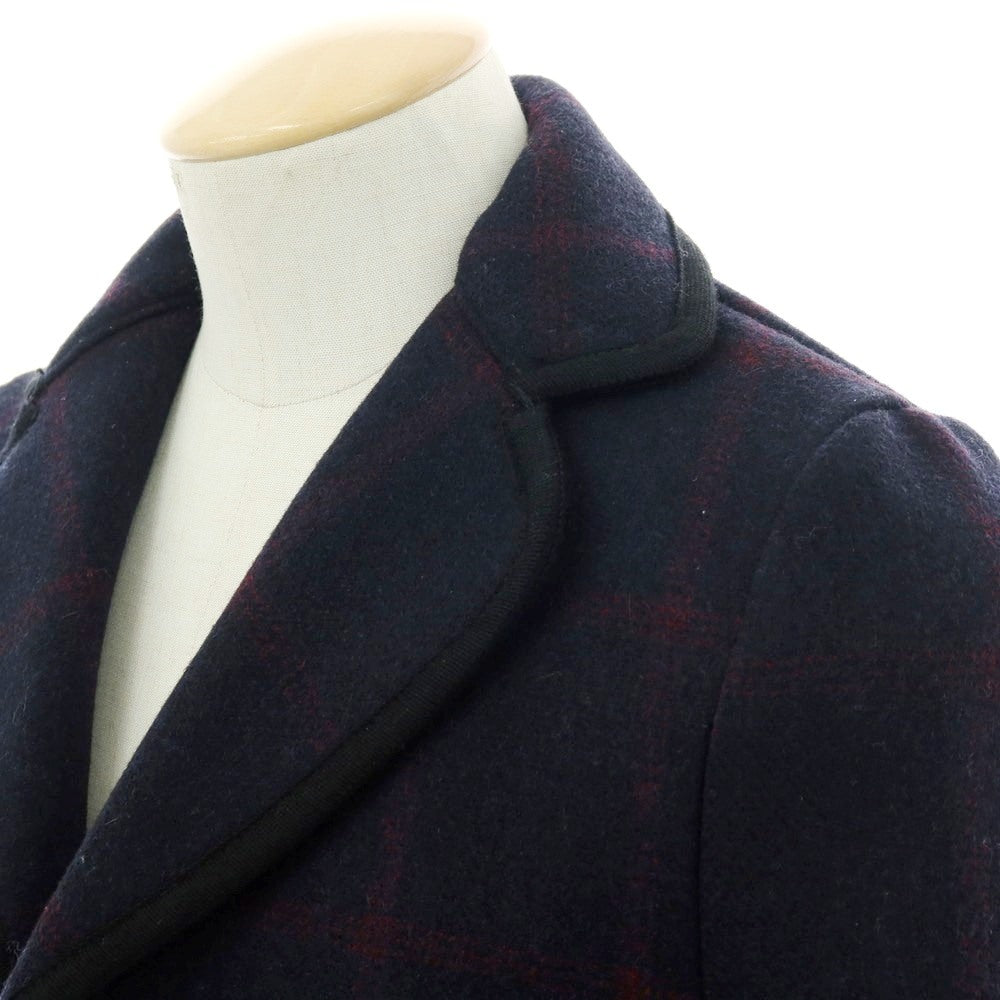 【中古】マッキントッシュ Mackintosh ウール チェック 3B カジュアルジャケット ネイビーxレッド【サイズ36】【 状態ランクB 】【 メンズ 】[BPD]