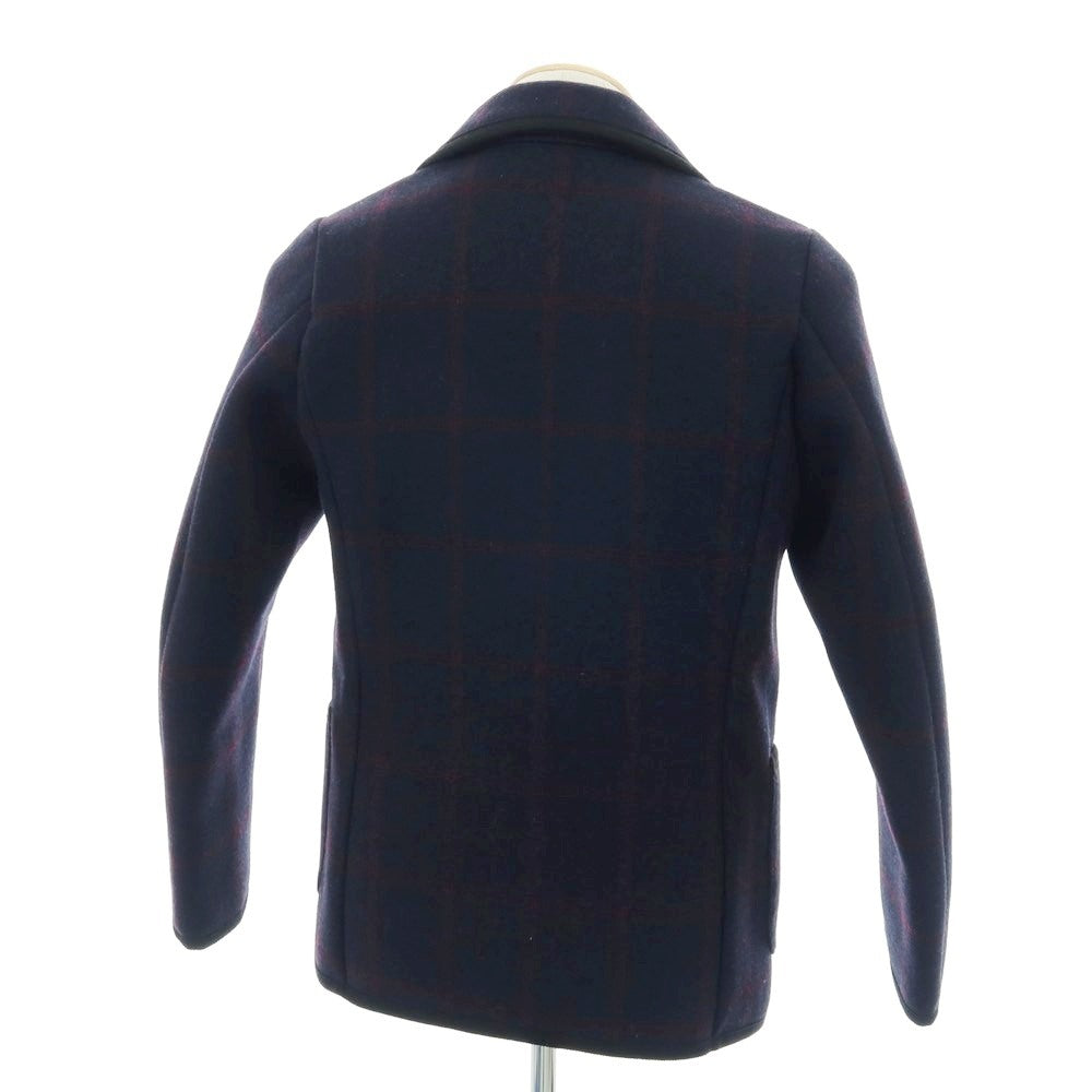 【中古】マッキントッシュ Mackintosh ウール チェック 3B カジュアルジャケット ネイビーxレッド【サイズ36】【 状態ランクB 】【 メンズ 】[BPD]