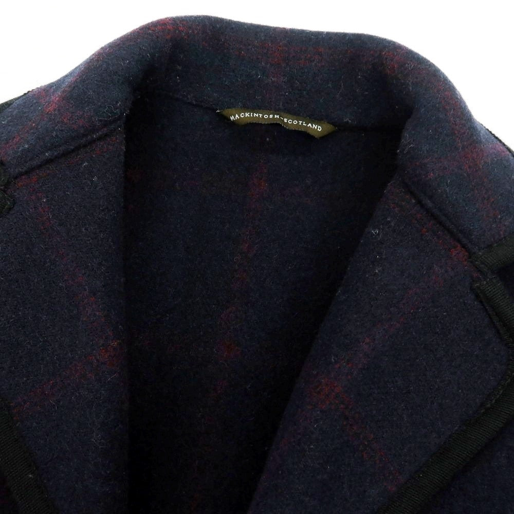 【中古】マッキントッシュ Mackintosh ウール チェック 3B カジュアルジャケット ネイビーxレッド【サイズ36】【 状態ランクB 】【 メンズ 】[BPD]