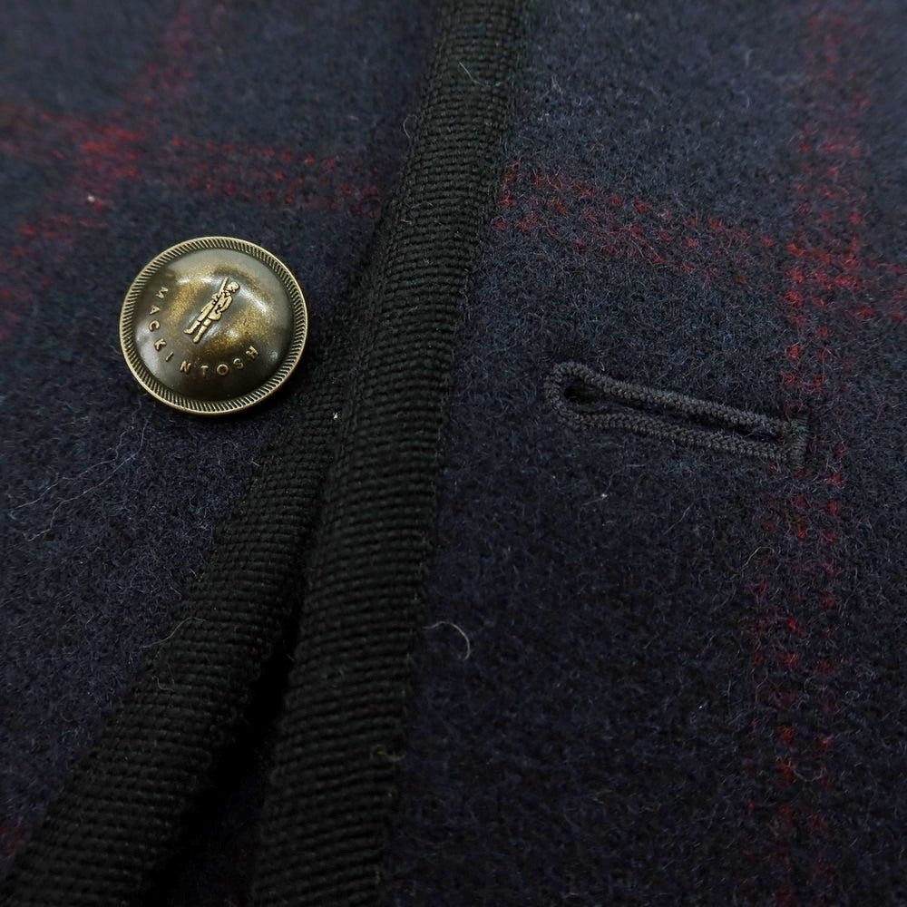 【中古】マッキントッシュ Mackintosh ウール チェック 3B カジュアルジャケット ネイビーxレッド【 36 】【 状態ランクB 】【 メンズ 】