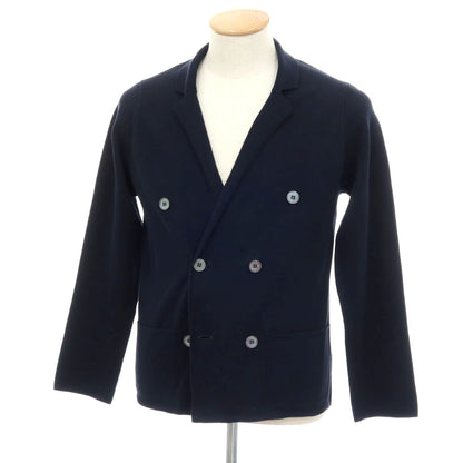 【中古】ザノーネ ZANONE コットン ダブル4B ジャケット型 カーディガン ネイビー【サイズ44】【 状態ランクC 】【 メンズ 】