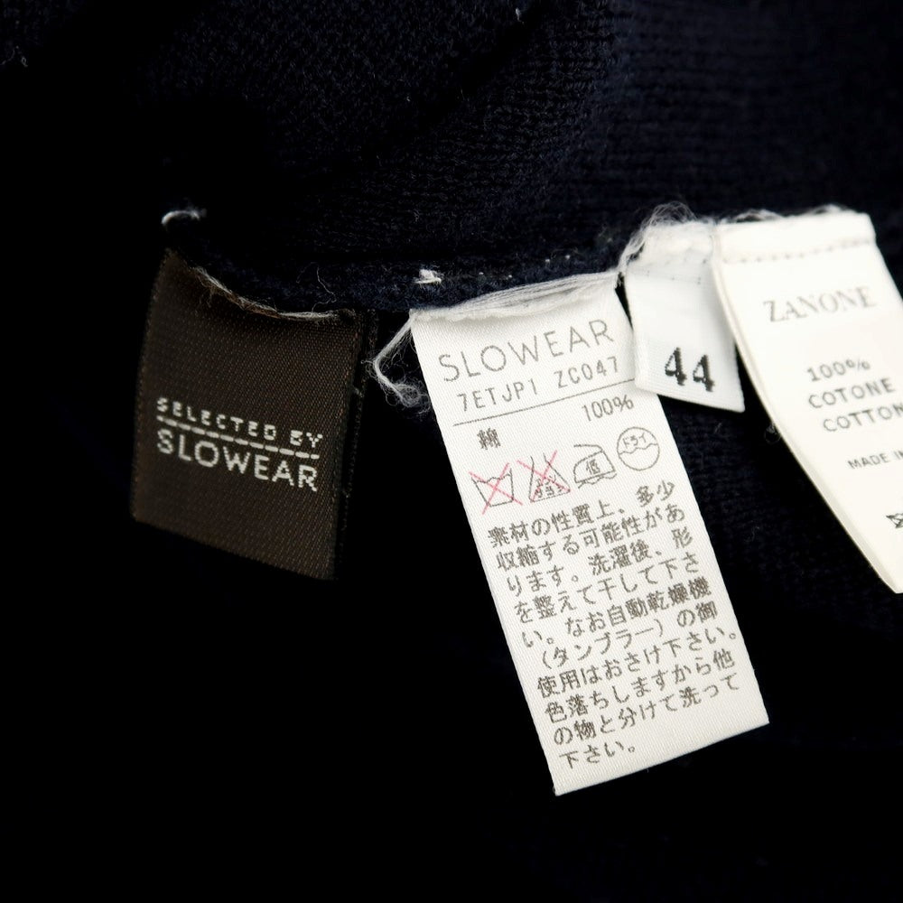 【中古】ザノーネ ZANONE コットン ダブル4B ジャケット型 カーディガン ネイビー【サイズ44】【 状態ランクC 】【 メンズ 】