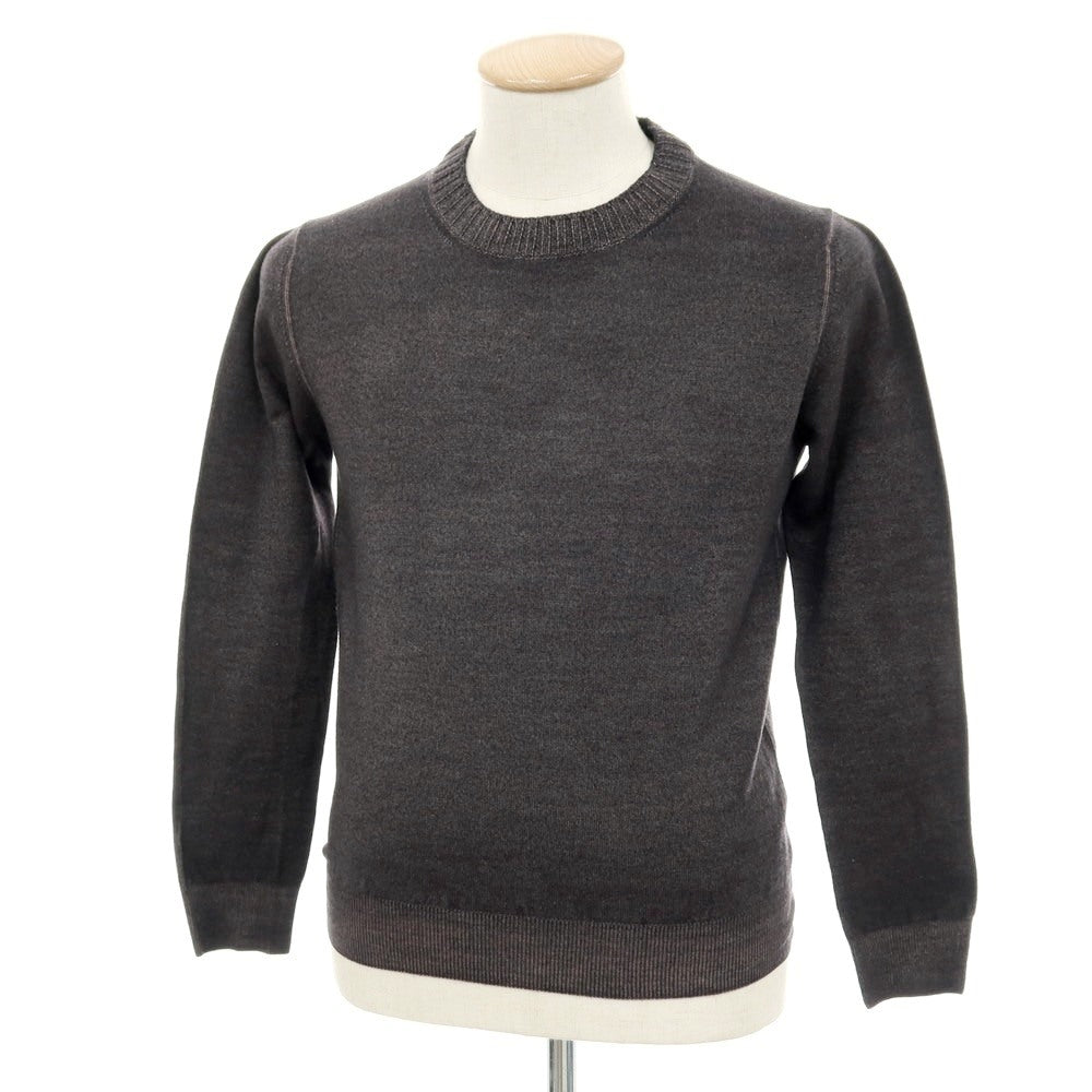 【中古】クルチアーニ CRUCIANI ハイゲージ ウール ガーメントダイ クルーネック プルオーバーニット グレー【 44 】【 状態ランクB 】【 メンズ 】