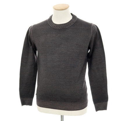 【中古】クルチアーニ CRUCIANI ハイゲージ ウール ガーメントダイ クルーネック プルオーバーニット グレー【 44 】【 状態ランクB 】【 メンズ 】