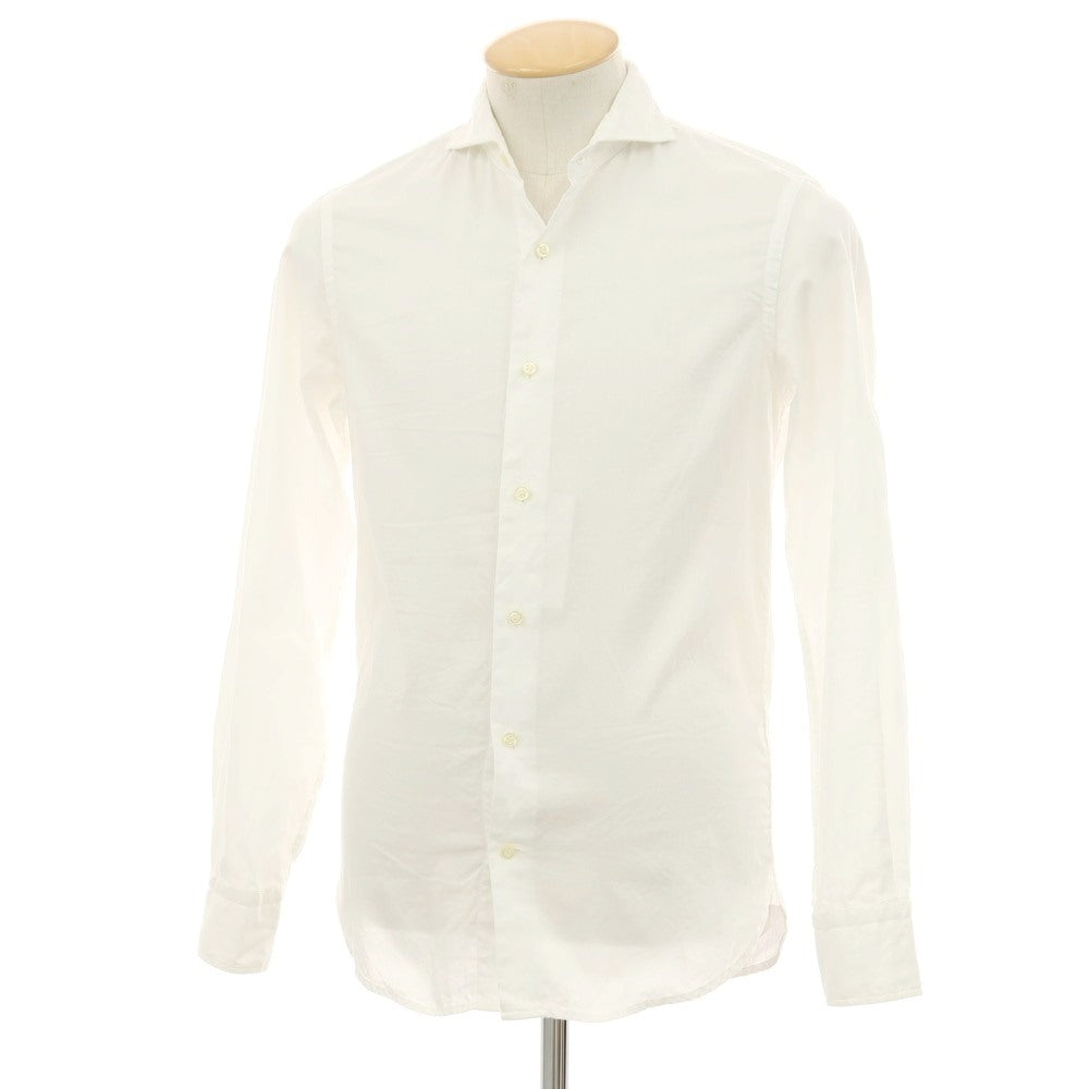 【中古】ギローバー GUY ROVER コットン ホリゾンタルカラー カジュアルシャツ ホワイト【 XS 】【 状態ランクC 】【 メンズ 】