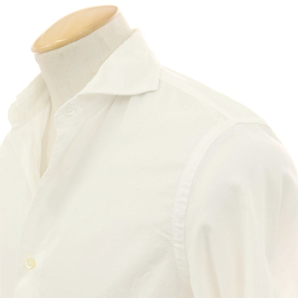 【中古】ギローバー GUY ROVER コットン ホリゾンタルカラー カジュアルシャツ ホワイト【 XS 】【 状態ランクC 】【 メンズ 】