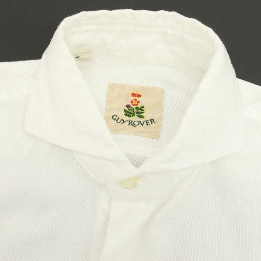 【中古】ギローバー GUY ROVER コットン ホリゾンタルカラー カジュアルシャツ ホワイト【 XS 】【 状態ランクC 】【 メンズ 】