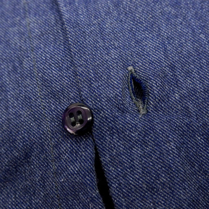 【中古】ギローバー GUY ROVER コットン ホリゾンタルカラー カジュアルシャツ ネイビー【 XS 】【 状態ランクC 】【 メンズ 】