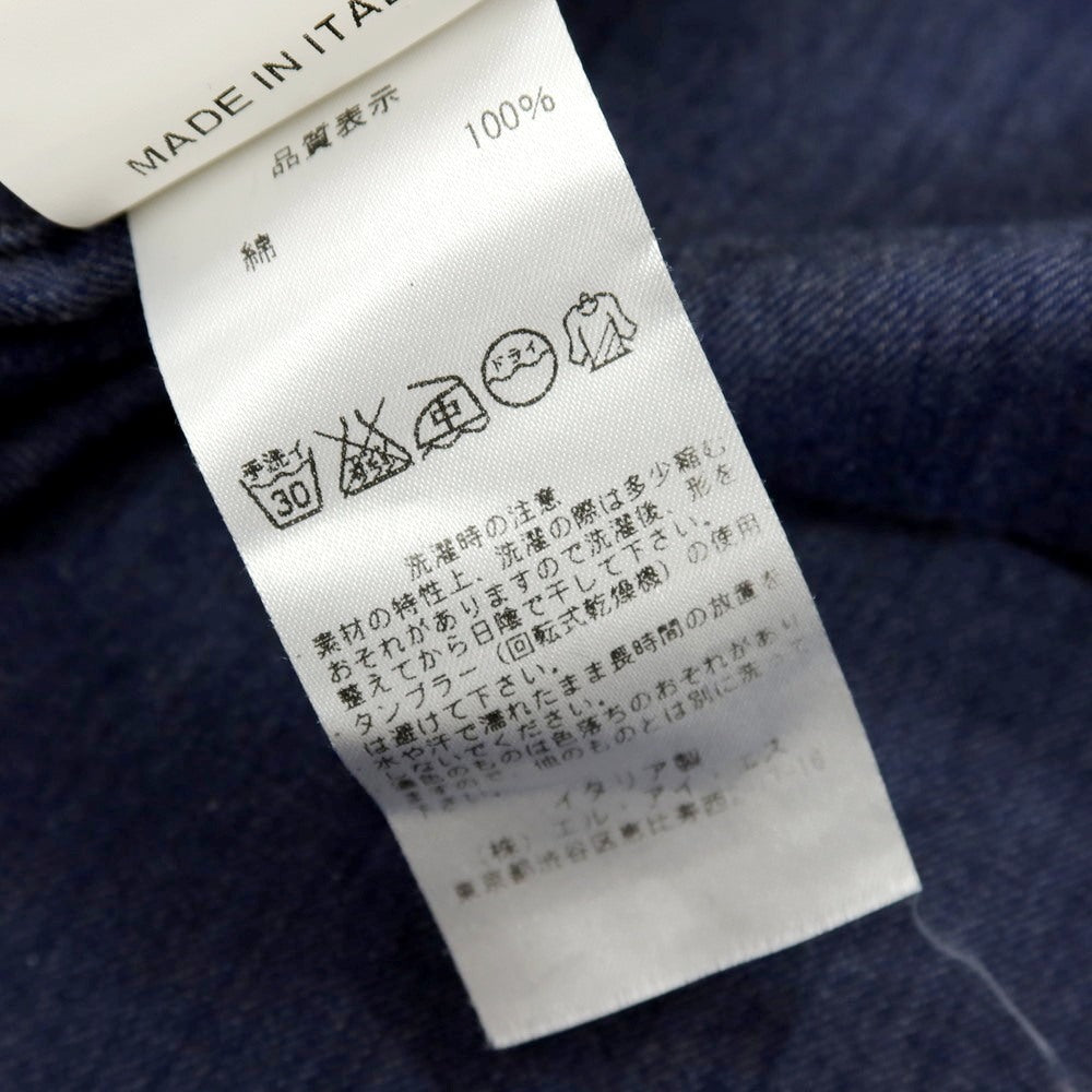 【中古】ギローバー GUY ROVER コットン ホリゾンタルカラー カジュアルシャツ ネイビー【 XS 】【 状態ランクC 】【 メンズ 】