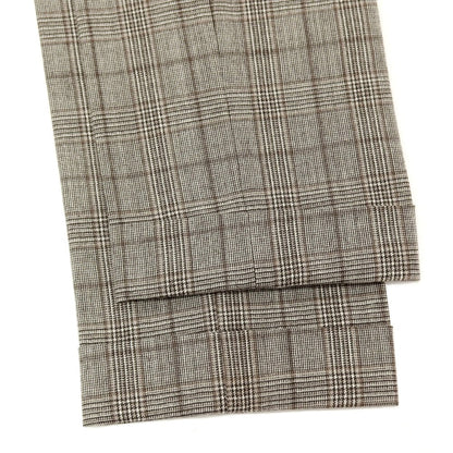 【中古】インコテックス INCOTEX ウール グレンチェック ドレススラックスパンツ ホワイトxダークブラウン×グレージュ【 44 】【 状態ランクB 】【 メンズ 】