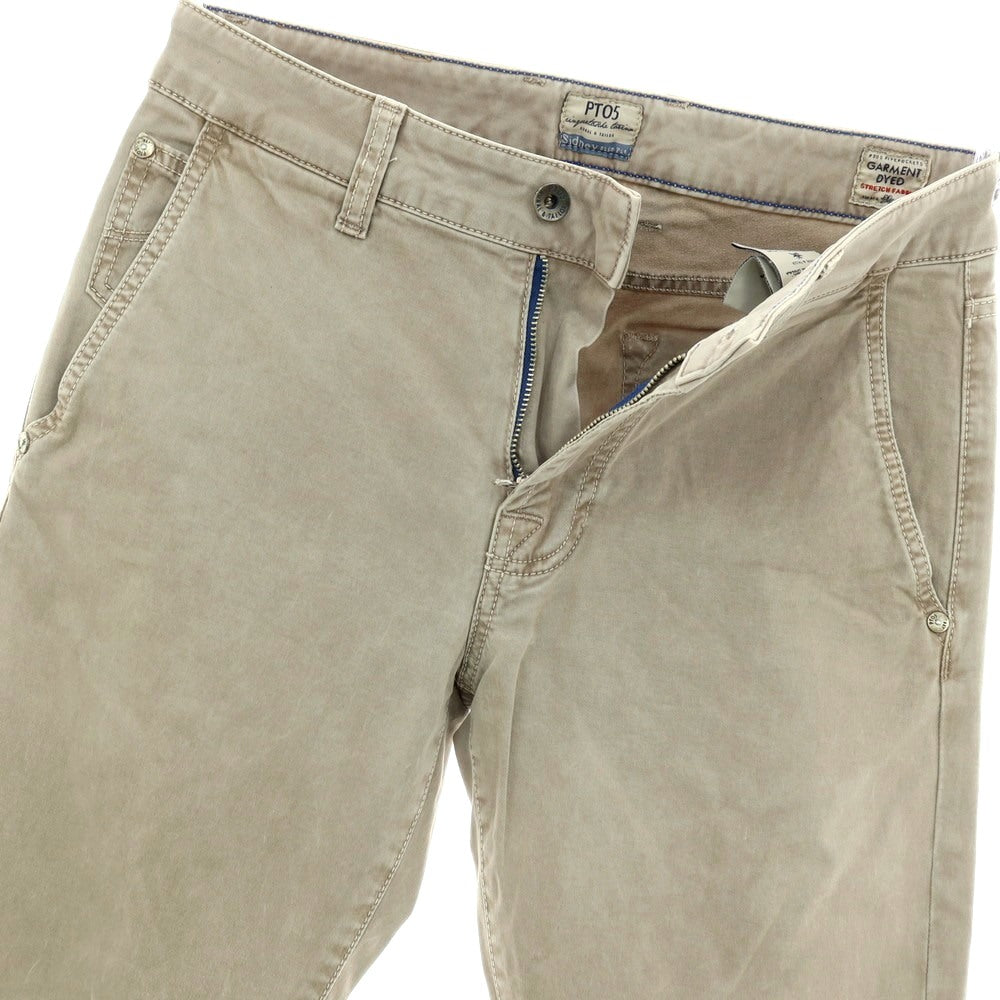 【中古】ピーティーゼロチンクエ PT05 ガーメントダイ ストレッチ コットン ワークパンツ グレージュ【サイズ28】【 状態ランクC 】【 メンズ 】